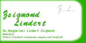 zsigmond lindert business card